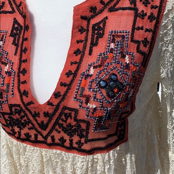 Free People Casablanca Lace Aztec and Sequin Top - Picture 2 of 3